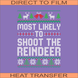 SB121 Shoot Reindeer | Ready to Press Heat Transfer 7.5" x 10"