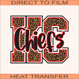 KCC65 Leopard KC Chiefs  | Ready to Press Heat Transfer 10.5" x 10.9"