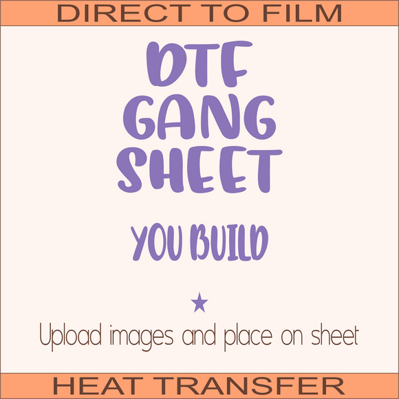 Custom DTF Transfer  | GANG SHEET - Select Your Size | Your Artwork