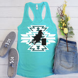 Aztec Barrel Racer | Ready to Press Heat Transfer 10" x 7.4"