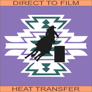 Aztec Barrel Racer | Ready to Press Heat Transfer 10" x 7.4"