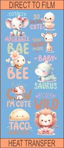 Baby Gang Sheet 1 | Ready to Press Heat Transfer 10.6" x 24" | 10 5" Images