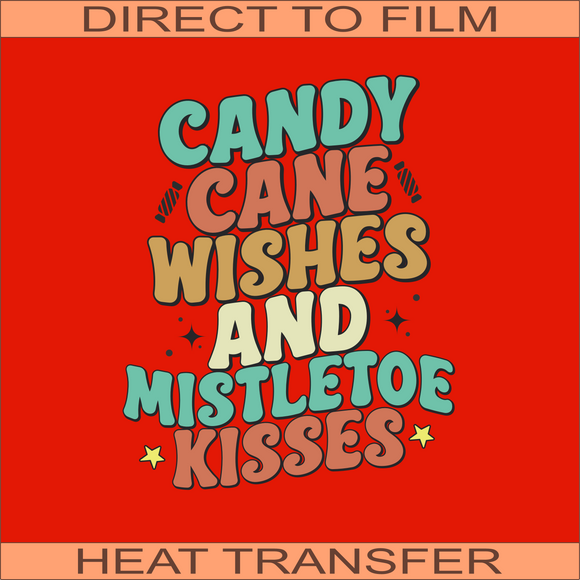 Candy Cane Wishes | Ready to Press Heat Transfer 7.6