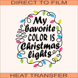 SB589 Christmas Lights Color | Ready to Press Heat Transfer 8" x 9.8"