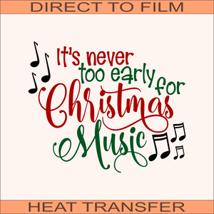 SB590 Christmas Music | Ready to Press Heat Transfer 9.5" x 7.9"