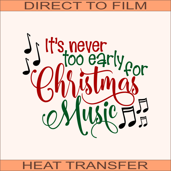 SB590 Christmas Music | Ready to Press Heat Transfer 9.5