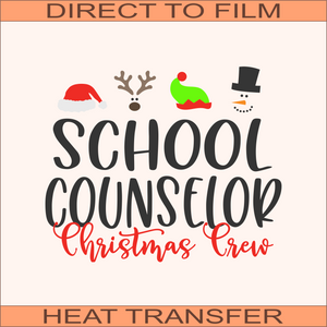 SB591 Counselor Christmas Crew | Ready to Press Heat Transfer 9.5" x 7.7"
