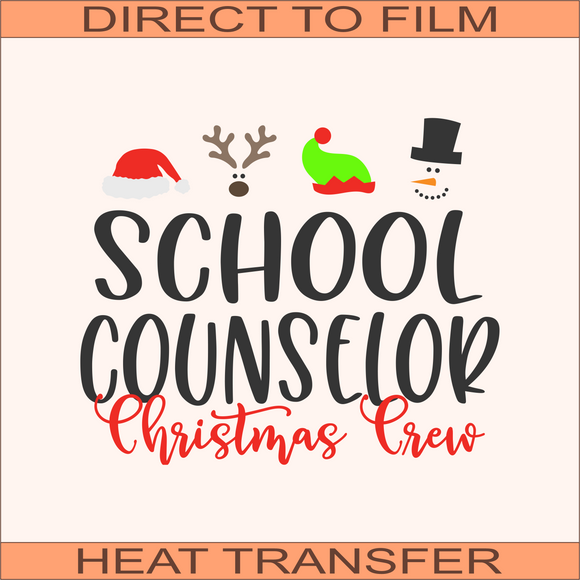 SB591 Counselor Christmas Crew | Ready to Press Heat Transfer 9.5