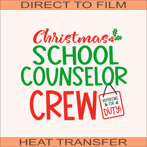 SB592 Counselor Crew | Ready to Press Heat Transfer 9.5