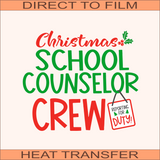 SB592 Counselor Crew | Ready to Press Heat Transfer 9.5" x 8.3"