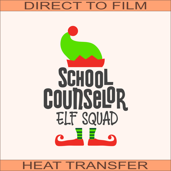 SB593 Counselor Elf Squad | Ready to Press Heat Transfer 6.3