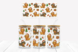 UVD 178 Christmas Dachshund - 16 oz Glass Cup Wrap