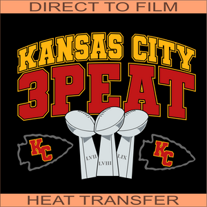 KCC112 Threepeat | Ready to Press Heat Transfer 11.3" x 11"