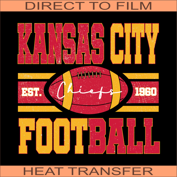 KCC123 KC Football CHIEFS | Ready to Press Heat Transfer 11