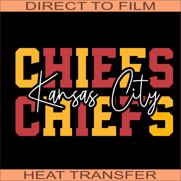 KCC71 Chiefs Colors | Ready to Press Heat Transfer 12