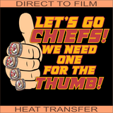 KCC94 One For The Thumb | Ready to Press Heat Transfer 11" x 8.1"