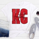 KCC97 KC Football Glitter | Ready to Press Heat Transfer 11.3" x 11"