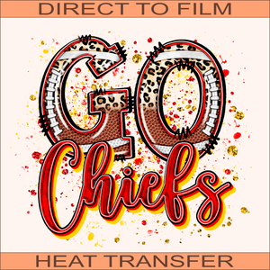 KCC98 Go Chiefs Leopard  | Ready to Press Heat Transfer 11.3" x 10.4"