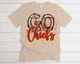 KCC98 Go Chiefs Leopard  | Ready to Press Heat Transfer 11.3" x 10.4"