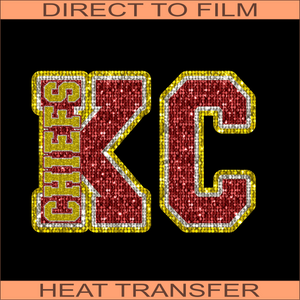 KC Chiefs disco | Ready to Press Heat Transfer 12" x 8.9"