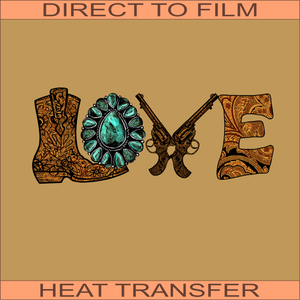 Love Western Style | Ready to Press Heat Transfer 10.5" x 4.3"