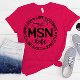 MSN Life Circle Words | Ready to Press Heat Transfer 9 x 9.1