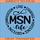 MSN Life Circle Words | Ready to Press Heat Transfer 9 x 9.1