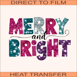 Merry and Bright | Ready to Press Heat Transfer 12" x 8.2"