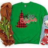 Plaid Merry Christmas | Ready to Press Heat Transfer 10" x 8.7"