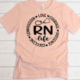 RN Life Circle Words | Ready to Press Heat Transfer 9 x 9.1