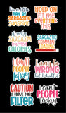 SO SARCASTIC - UVD 28- Premium UV Decal Pack - Set of 8 High-Quality Designs