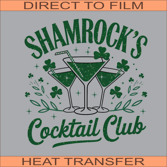 SB654 Shamrock's Cocktail Club | Ready to Press Heat Transfer 10