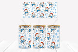 UVD 173 Snowmen -  16 oz Glass Cup Wrap