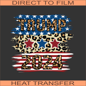 Trump 2024 Leopard | Ready to Press Heat Transfer 9.5" x 8.9"