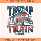 Trump Train 24 Distressed| Ready to Press Heat Transfer 11" x 11.9"