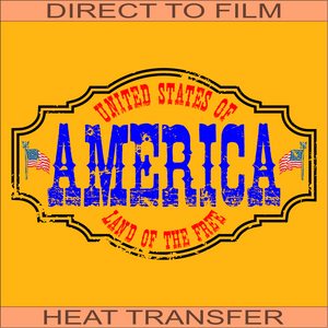 USA Land of the Free | Ready to Press Heat Transfer 11" x 7"