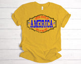 USA Land of the Free | Ready to Press Heat Transfer 11" x 7"