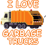 UVD 100 - Premium UV Decal - Single Decal 5" - I Love Garbage Trucks