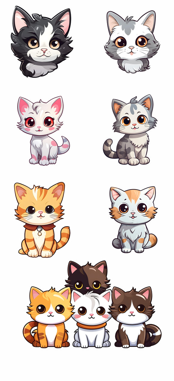 UVD 111 Kittens - Premium UV Decal Pack - Set of 7 High-Quality Designs