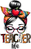 UVD 126 - Premium UV Decal - Single Decal 2.5" x 4" - Teacher Life
