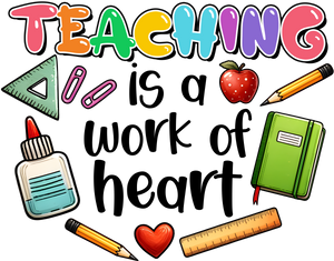 UVD 136 - Premium UV Decal - Single Decal 4" x 3.1" - Teaching Work Of Heart