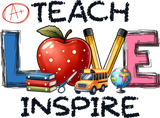 UVD 140 - Premium UV Decal - Single Decal 4" x 2.9" - Teach Love