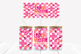 UVD 147 GC16 Love More Worry Less - 16 oz Glass Cup Wrap