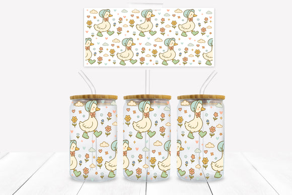 UVD 148 GC16 Spring Geese - 16 oz Glass Cup Wrap