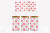 UVD 152 GC16 Stawberries and Rainbows - 16 oz Glass Cup Wrap