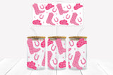 UVD 156 GC16 Pink Cowgirl Boots - 16 oz Glass Cup Wrap