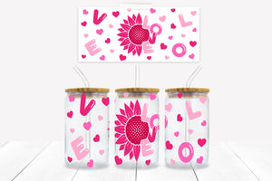 UVD 165 GC16 Love Sunflowers - 16 oz Glass Cup Wrap