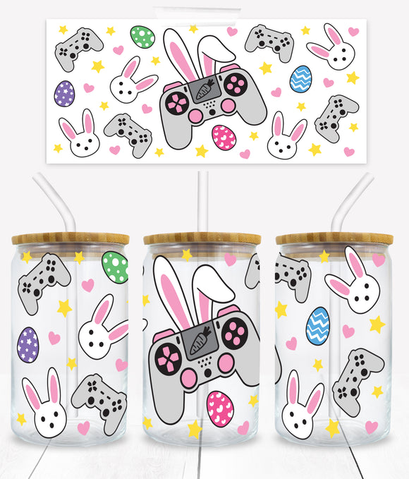 Easter Gamer - UVD 38 - 16 oz Glass Cup Wrap