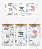 Christian Daily Reminders - UVD 45 - 16 oz Glass Cup Wrap