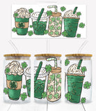 St. Patty Cups - UVD 48 - 16 oz Glass Cup Wrap